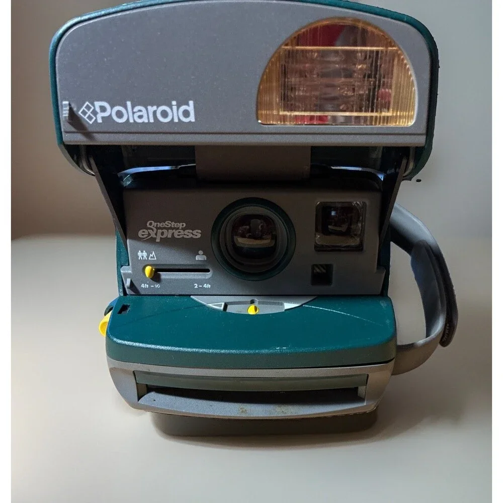 Vintage Polaroid 600 One Step Express Green Instant Film Camera